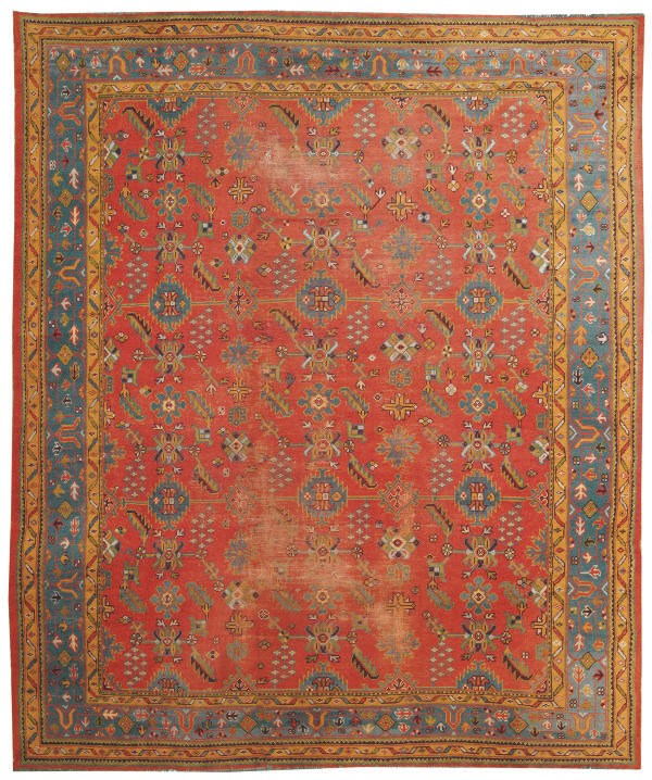 An antique Ushak carpet