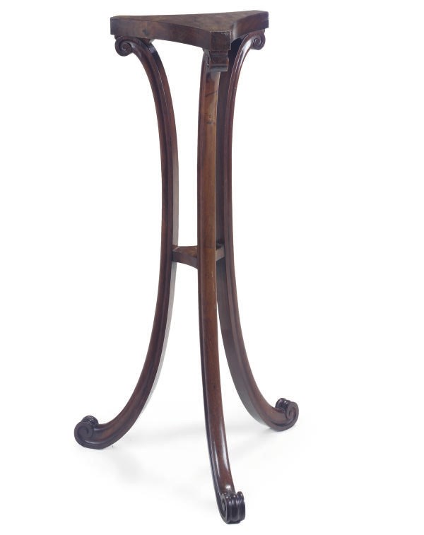 A REGENCY ROSEWOOD TORCHERE STAND