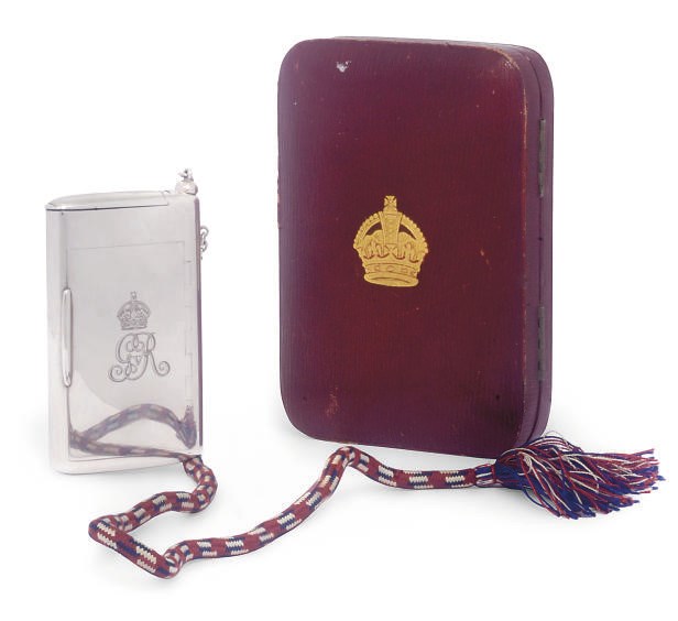 A ROYAL PRESENTATION SILVER CIGARETTE CASE