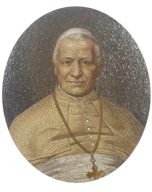 AN ITALIAN MOSAIC PICTURE OF A POPE