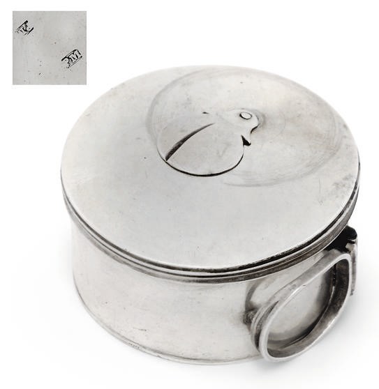 A GEORGE III CHANNEL ISLANDS SILVER BOUGIE BOX