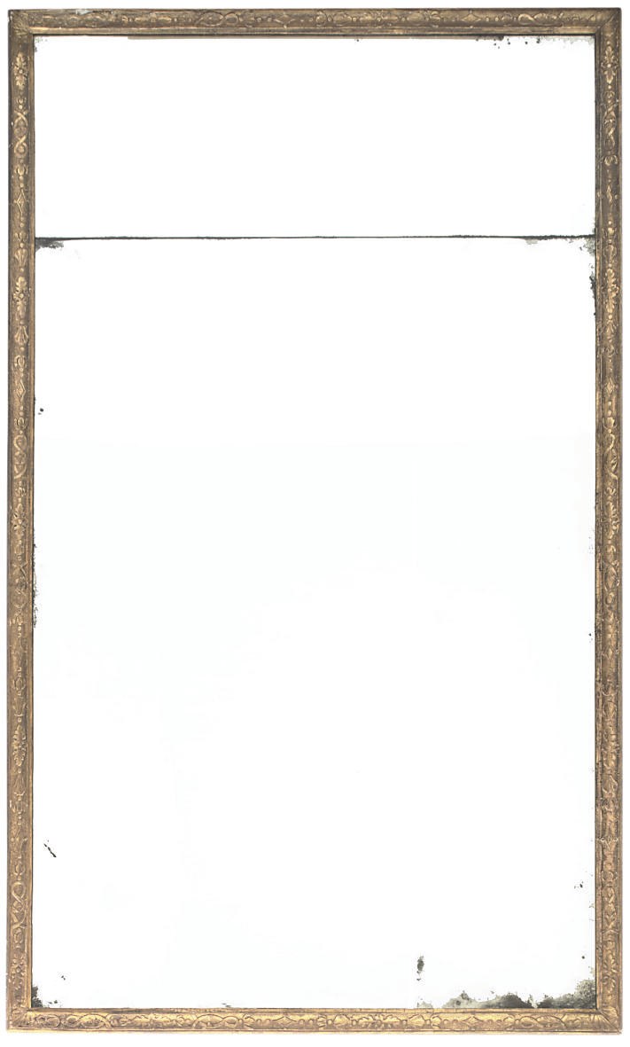 A GEORGE I GILTWOOD AND GESSO MIRROR