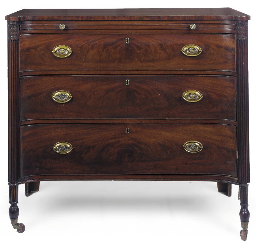 A LATE REGENCY MAHOGANY CHEST