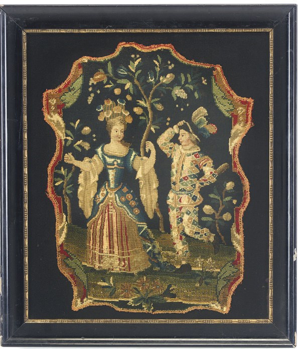 A CONTINENTAL NEEDLEWORK CHAIRBACK PANEL