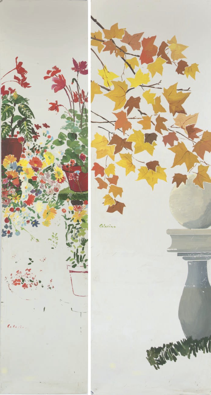 Metal panels No. 3 and No.5  from the dining room of the S.S. Eugenio C