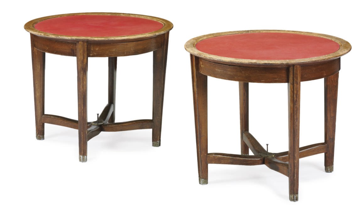 A pair of tables for the R.M.S. Caronia