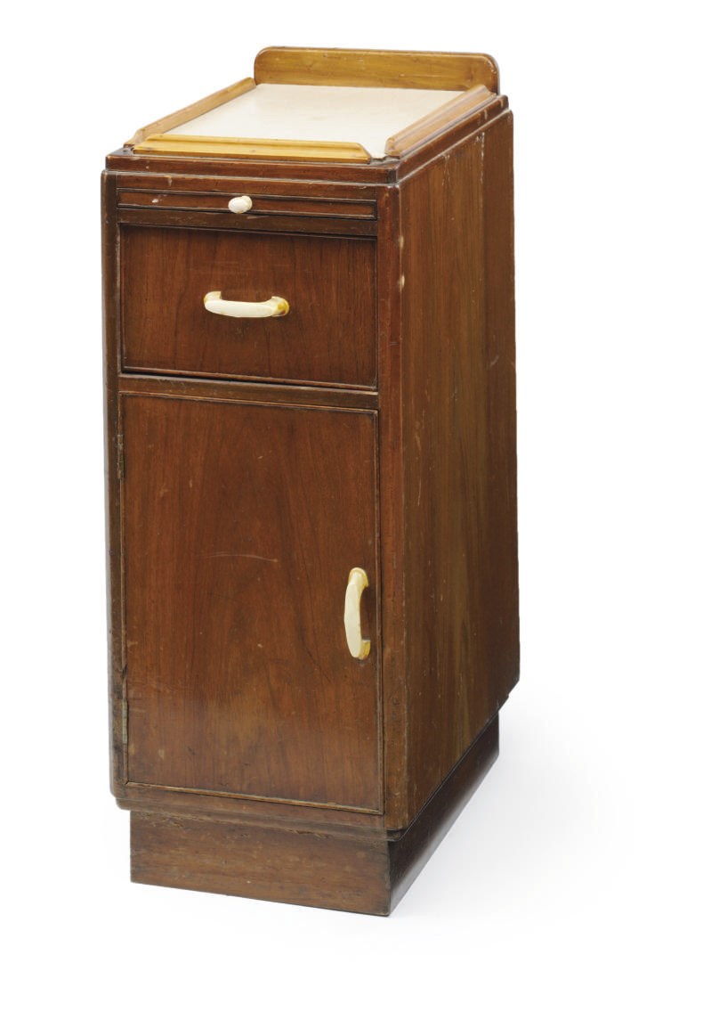 A nightstand from a Tourits class cabin on board the R.M.S. Caronia
