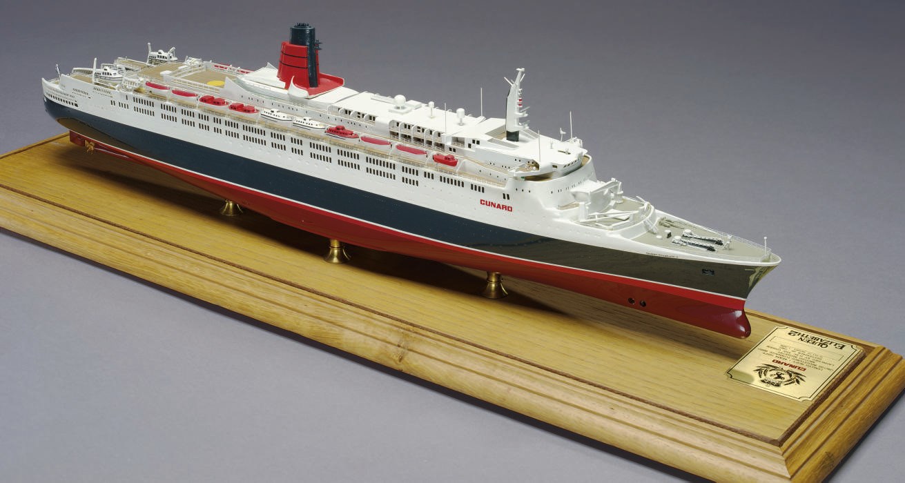 An exhibition standard model of the R.M.S. Queen Elizabeth 2