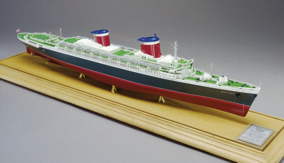 A fine scale model of the S.S. United States