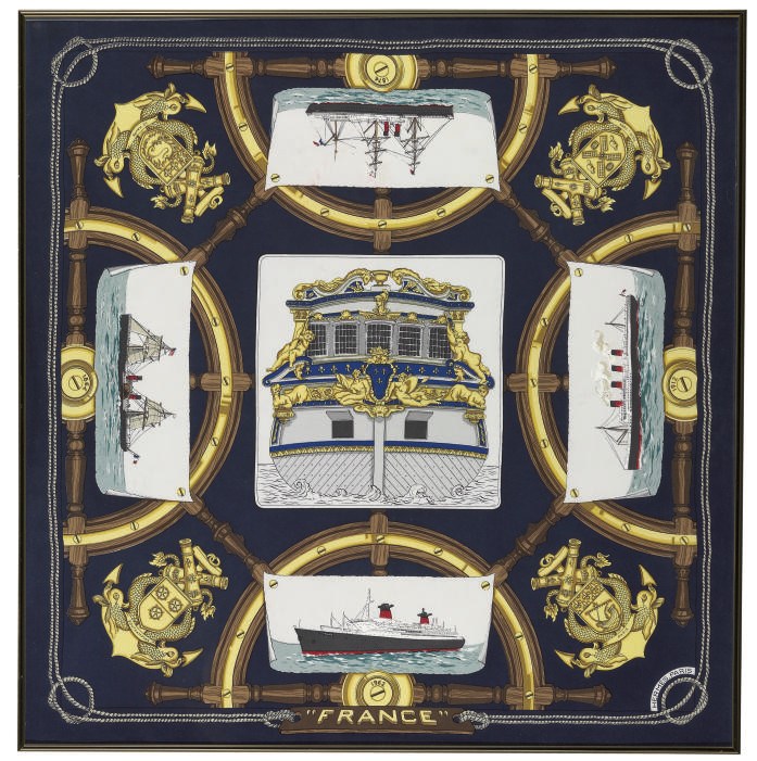 Three women's scarves for the French Line (CGT)