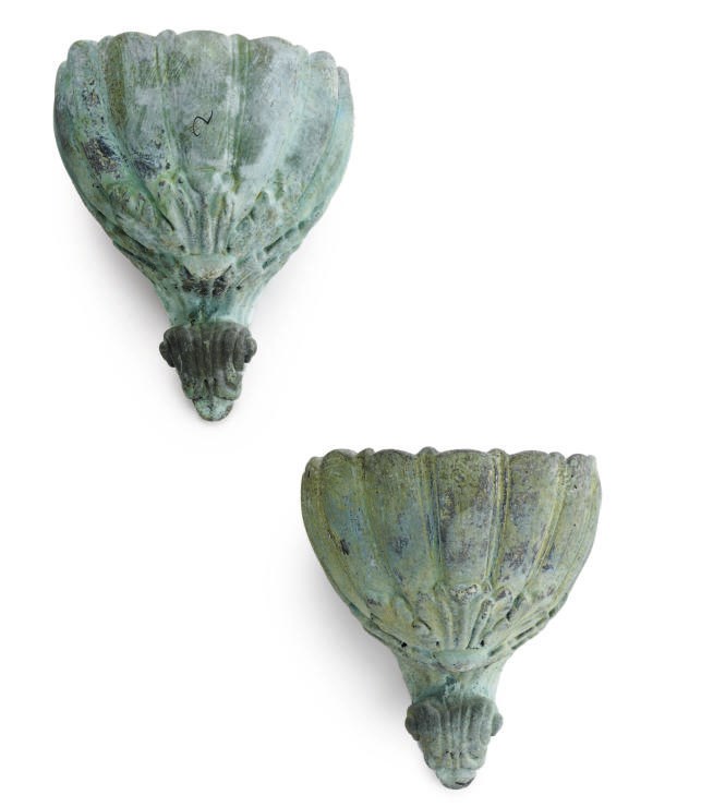 Pair of wall planters from the Roman Spa used on board the S.S. Norway