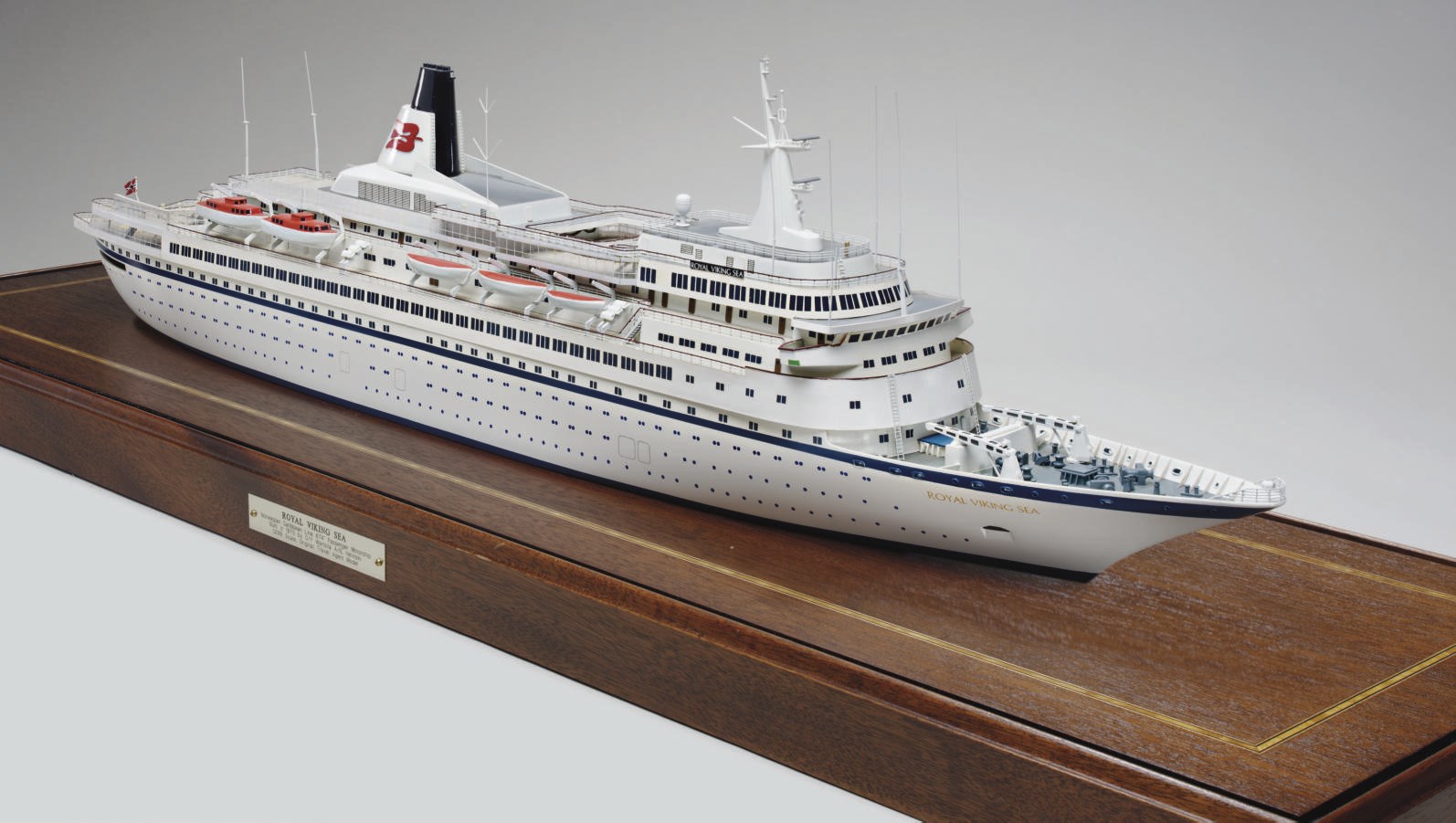 A waterline travel agents model of the S.S. Royal Viking Sun