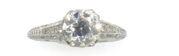 A BELLE EPOQUE DIAMOND AND PLATINUM RING