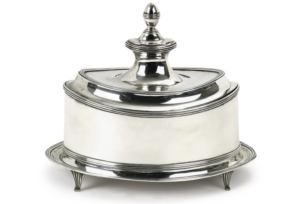 A DUTCH SILVER TOBACCO-POT