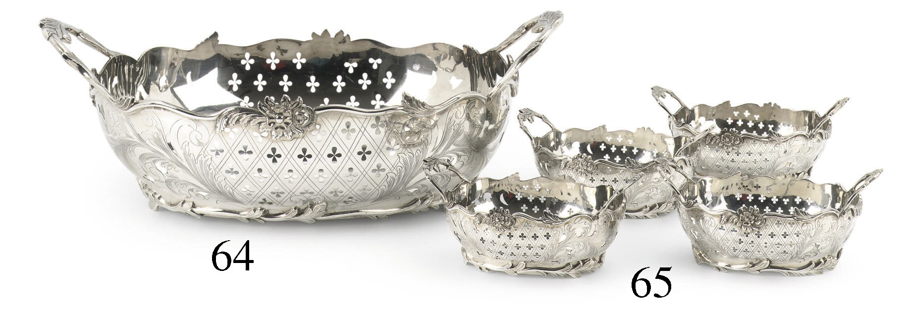 A LARGE DUTCH SILVER BASKET