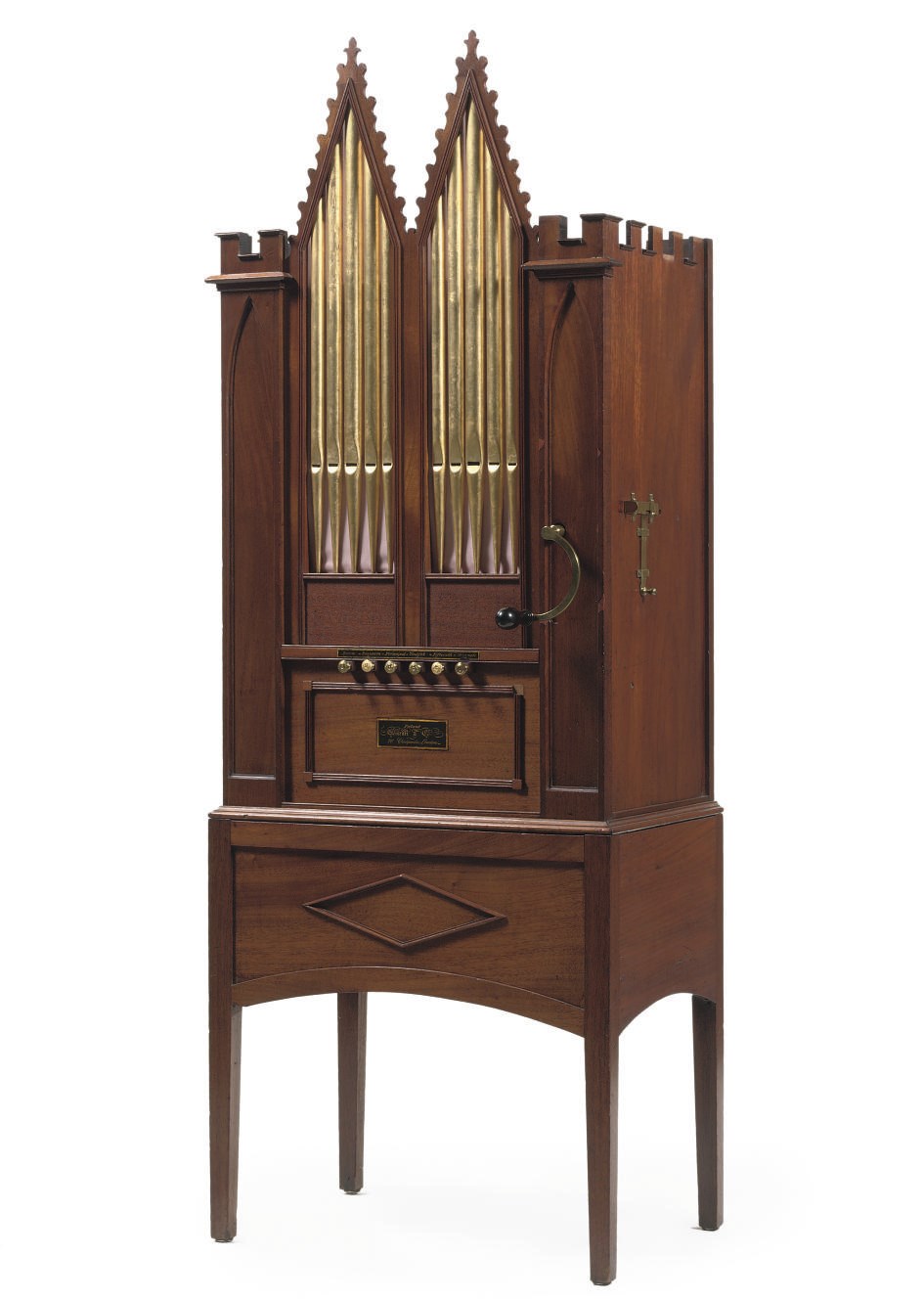 A SEVENTEEN KEY CHAMBER BARREL ORGAN