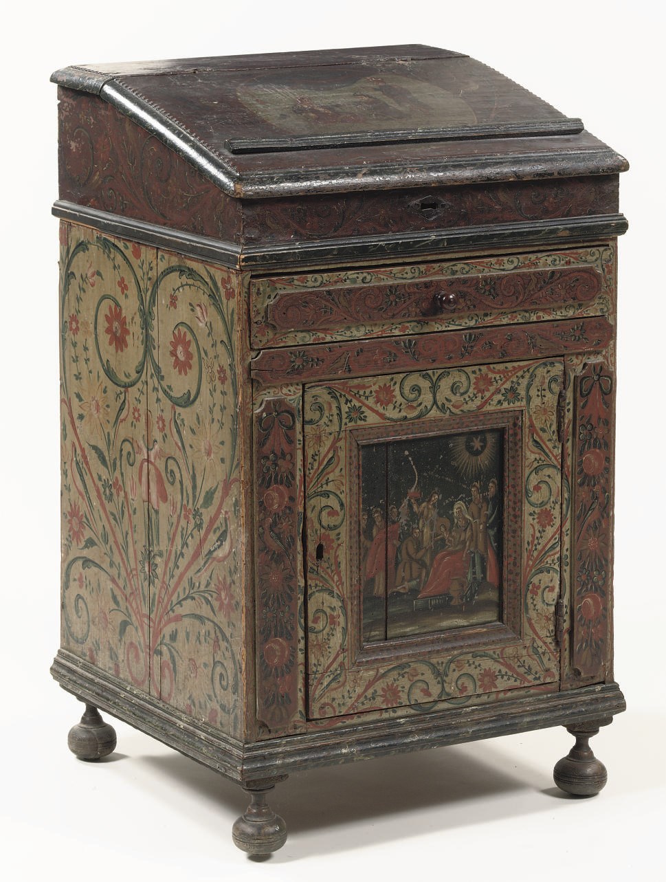 A DUTCH POLYCHROME LECTERN