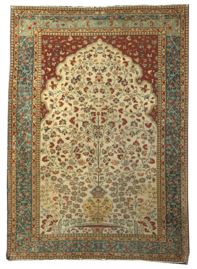 A MOHTASHAM KASHAN PRAYER RUG