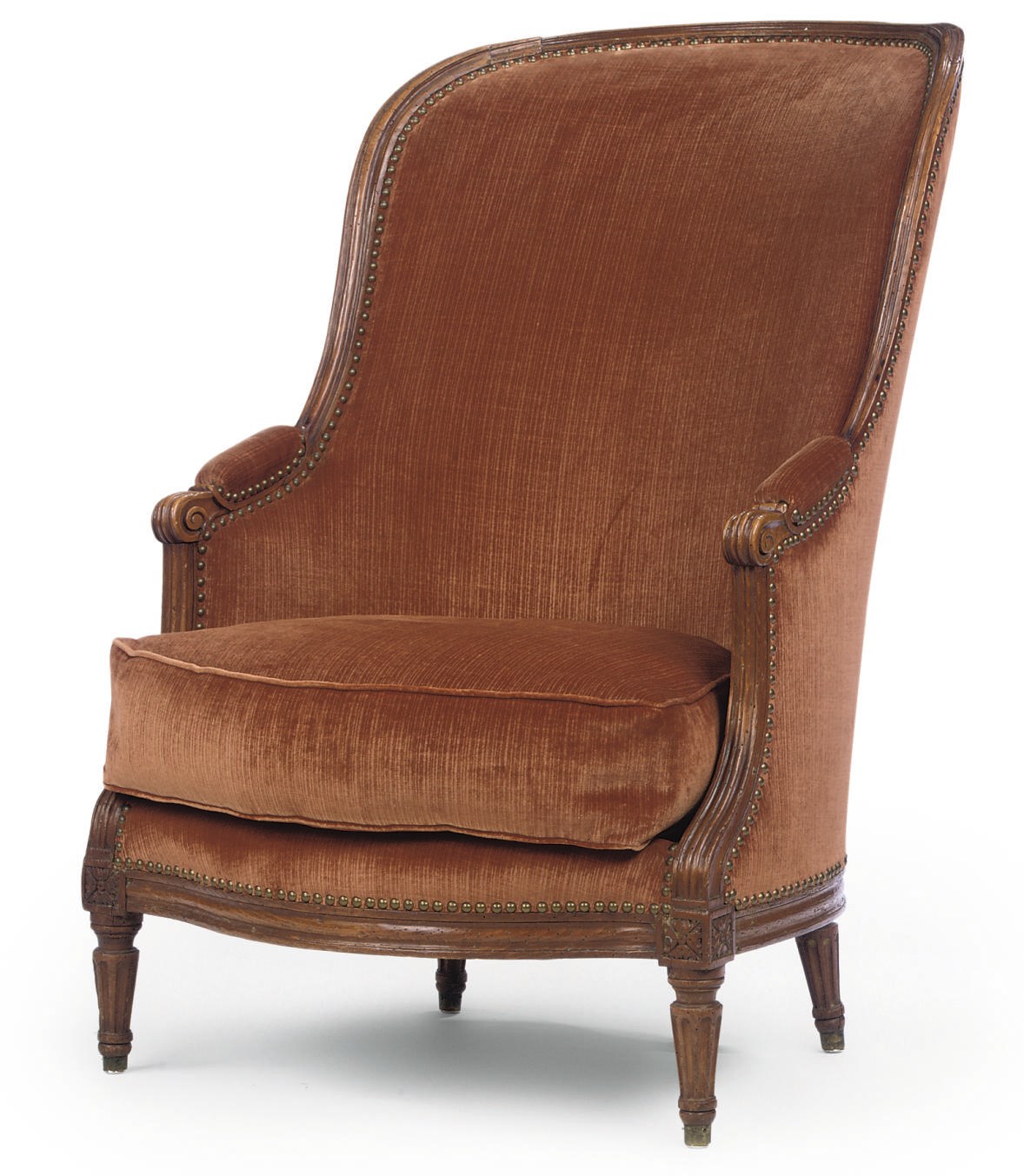 A LOUIS XVI BEECHWOOD HIGHBACK BERGERE