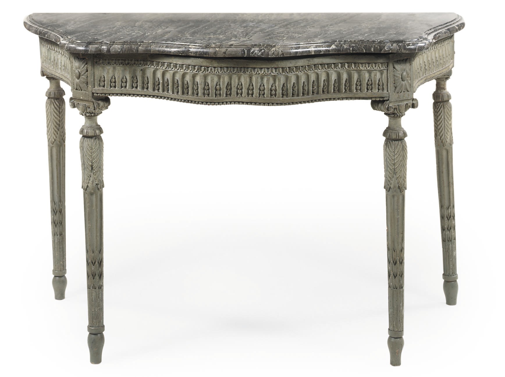 A WEST GERMAN GREY PAINTED CONSOLE TABLE