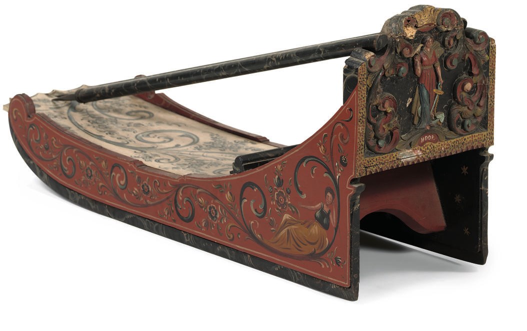 A DUTCH POLYCHROME DECORATED SLEDGE 'PRIKSLEE'