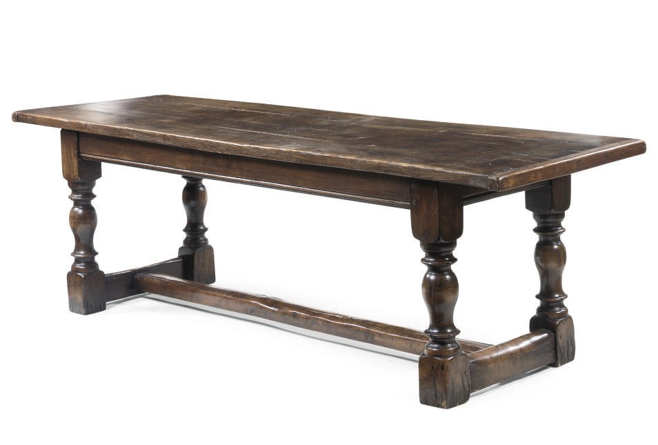 A NORTH EUROPEAN OAK REFECTORY TABLE