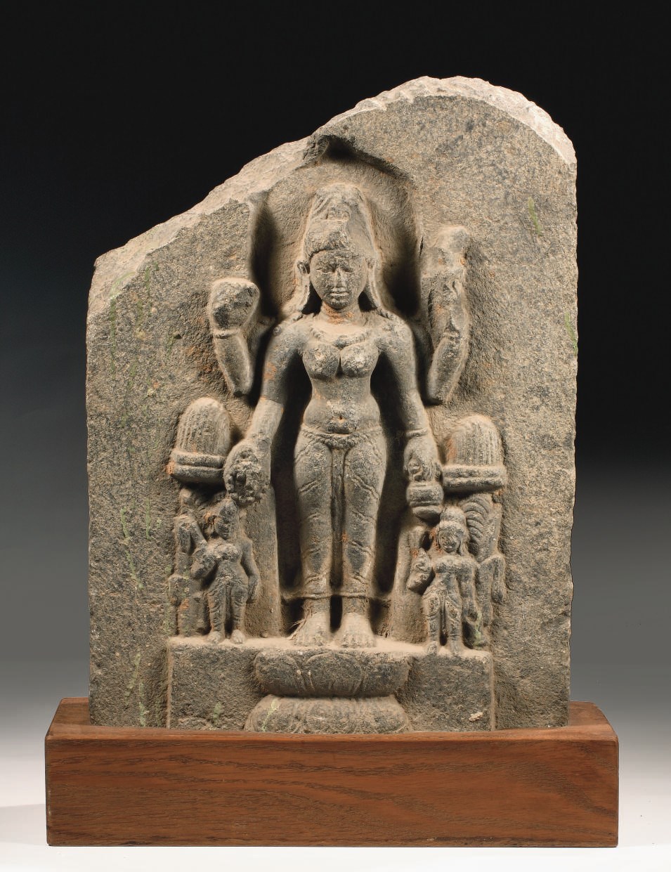 An Indian stone stele depicting Parvati