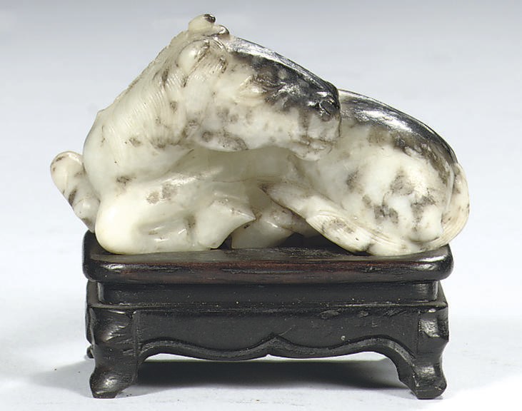 A Chinese jade figure of a horse