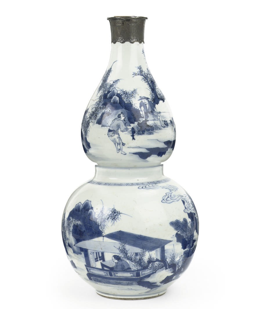 Four Chinese and Japanese vases mounted as lamps