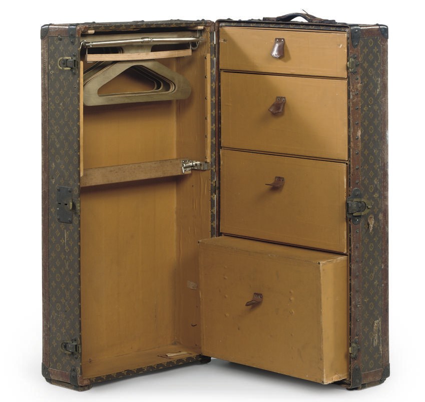 A LOUIS VUITTON WARDROBE TRUNK
