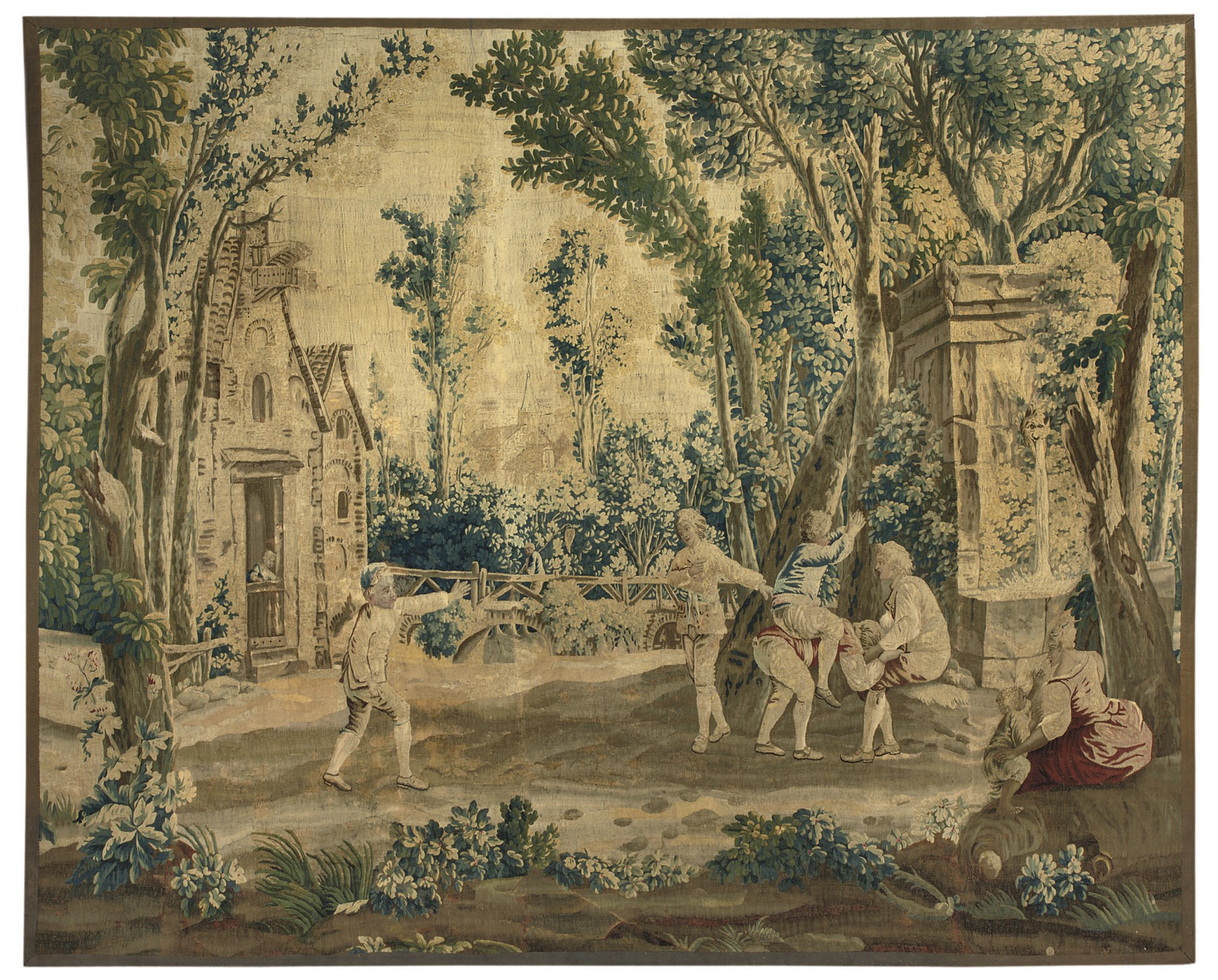 A FRENCH PASTORAL TAPESTRY
