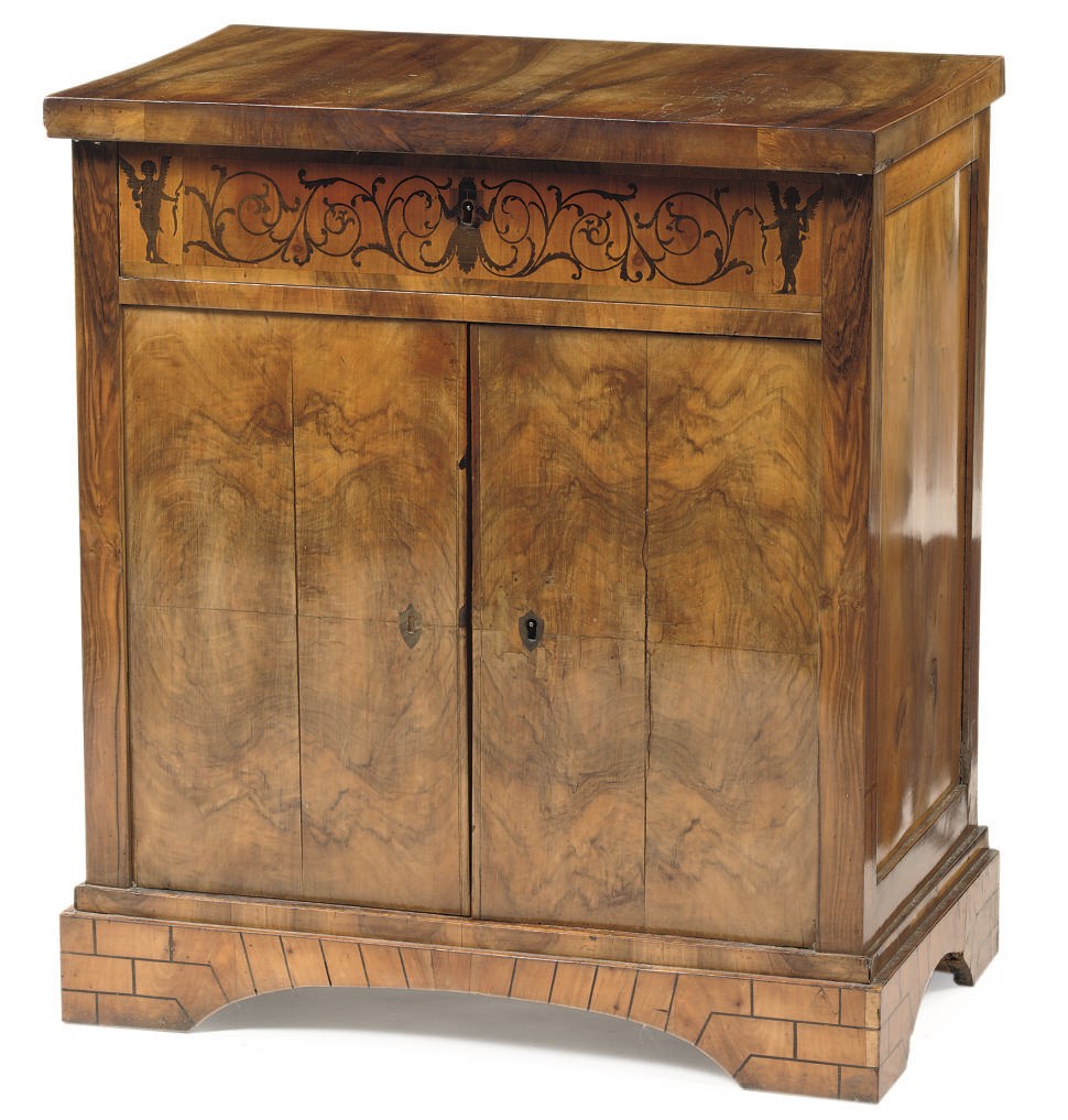 A SOUTH GERMAN BIERDERMEIER WALNUT SIDEBOARD