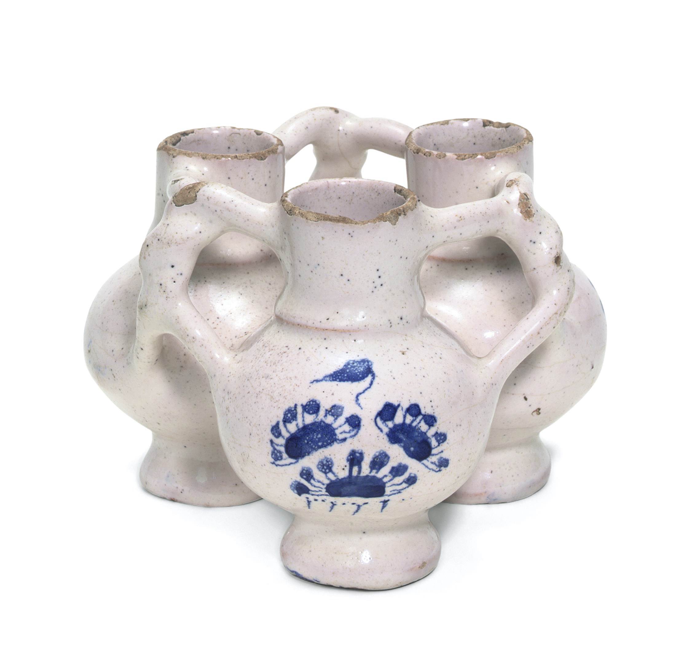 A LONDON DELFT BLUE AND WHITE FUDDLING-CUP