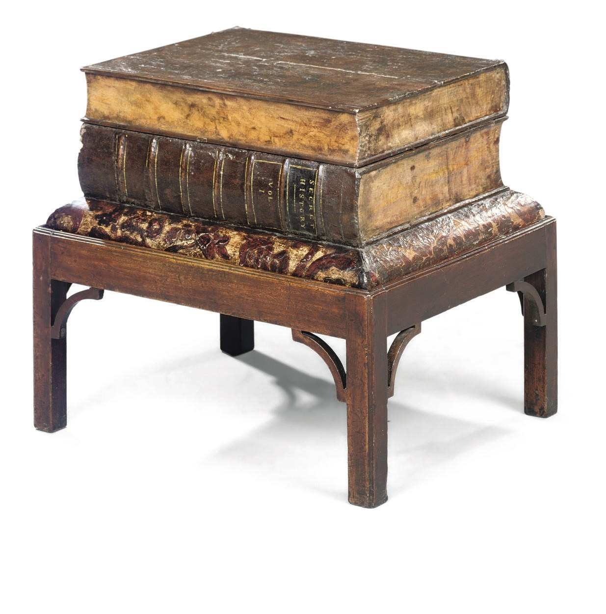A GEORGE III MAHOGANY STOOL