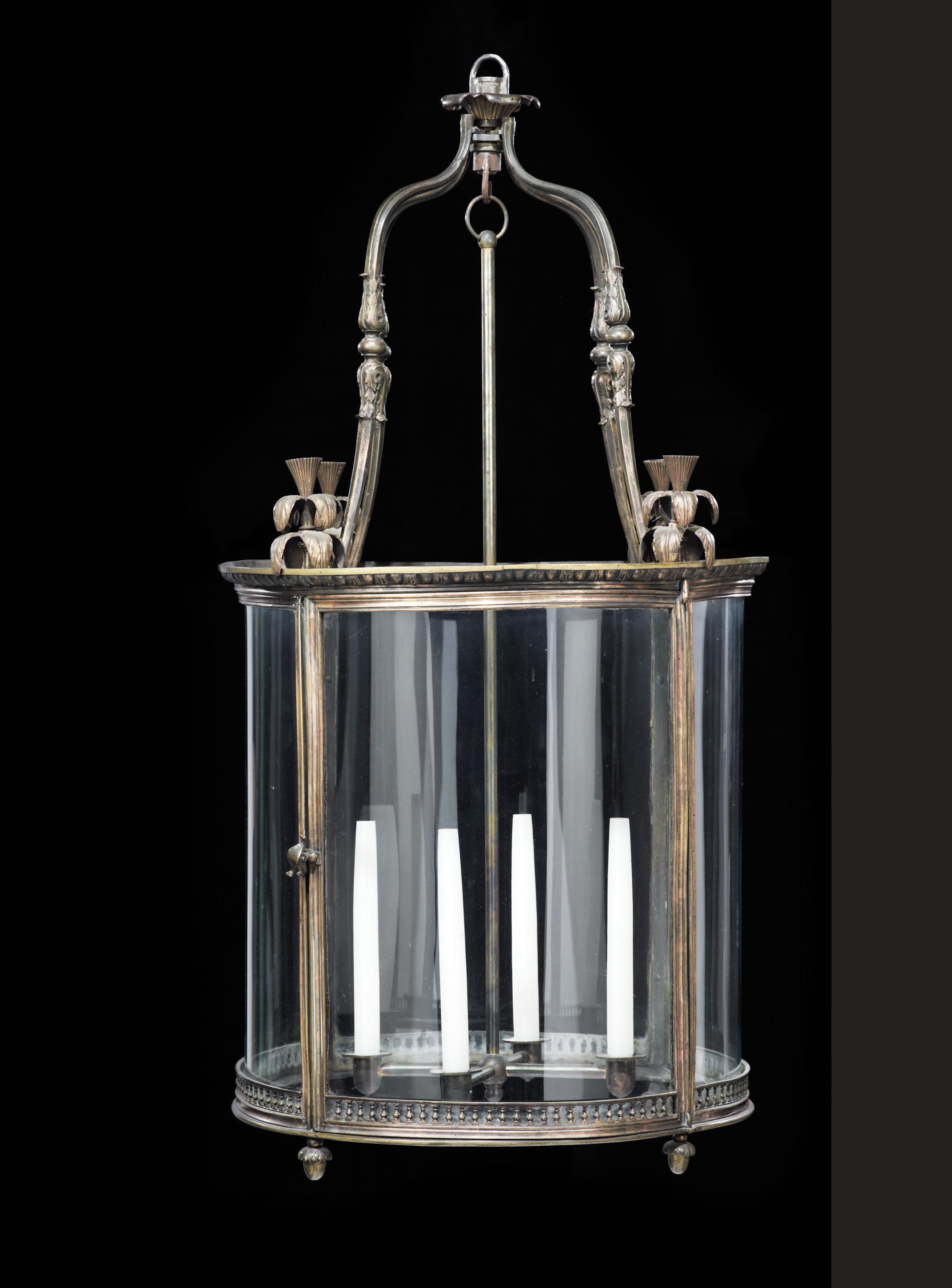 A LATE LOUIS XVI ORMOLU HALL LANTERN