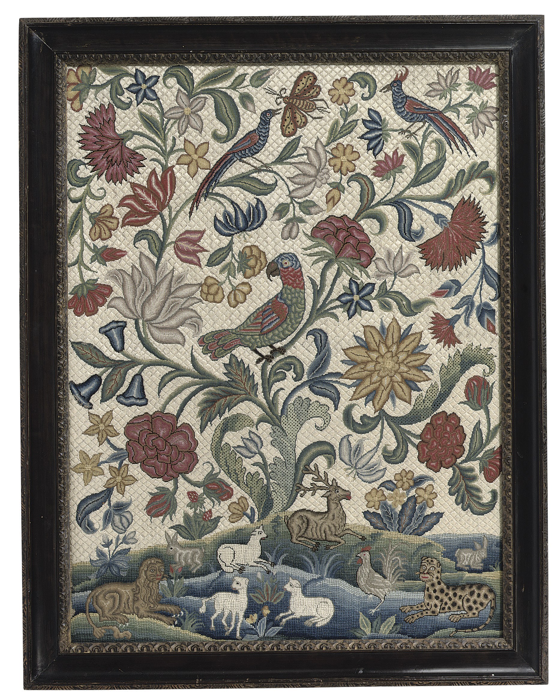 A GEORGE II NEEDLEPOINT PICTURE