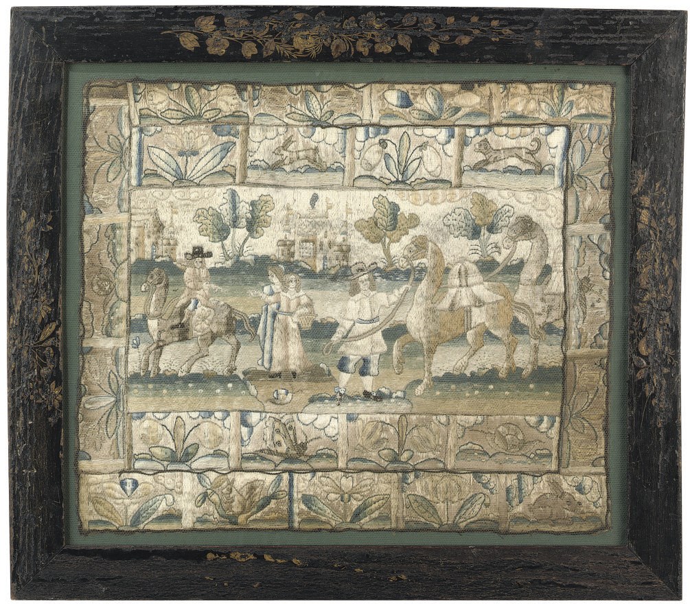 A CHARLES II CASKET PANEL