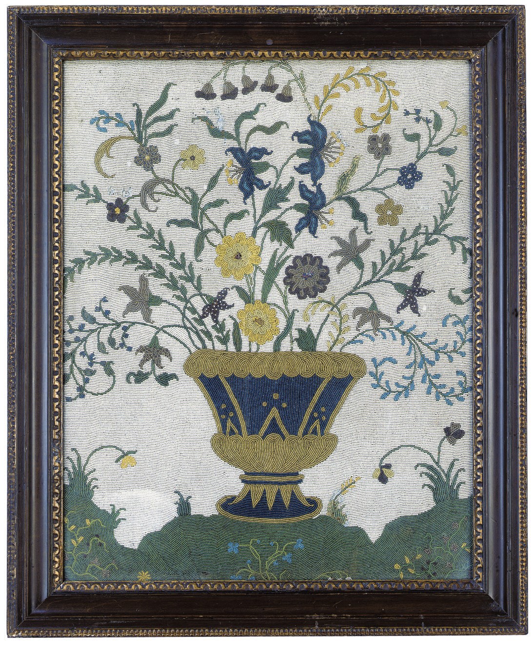 A FINE GEORGE I BEADWORK PICTURE