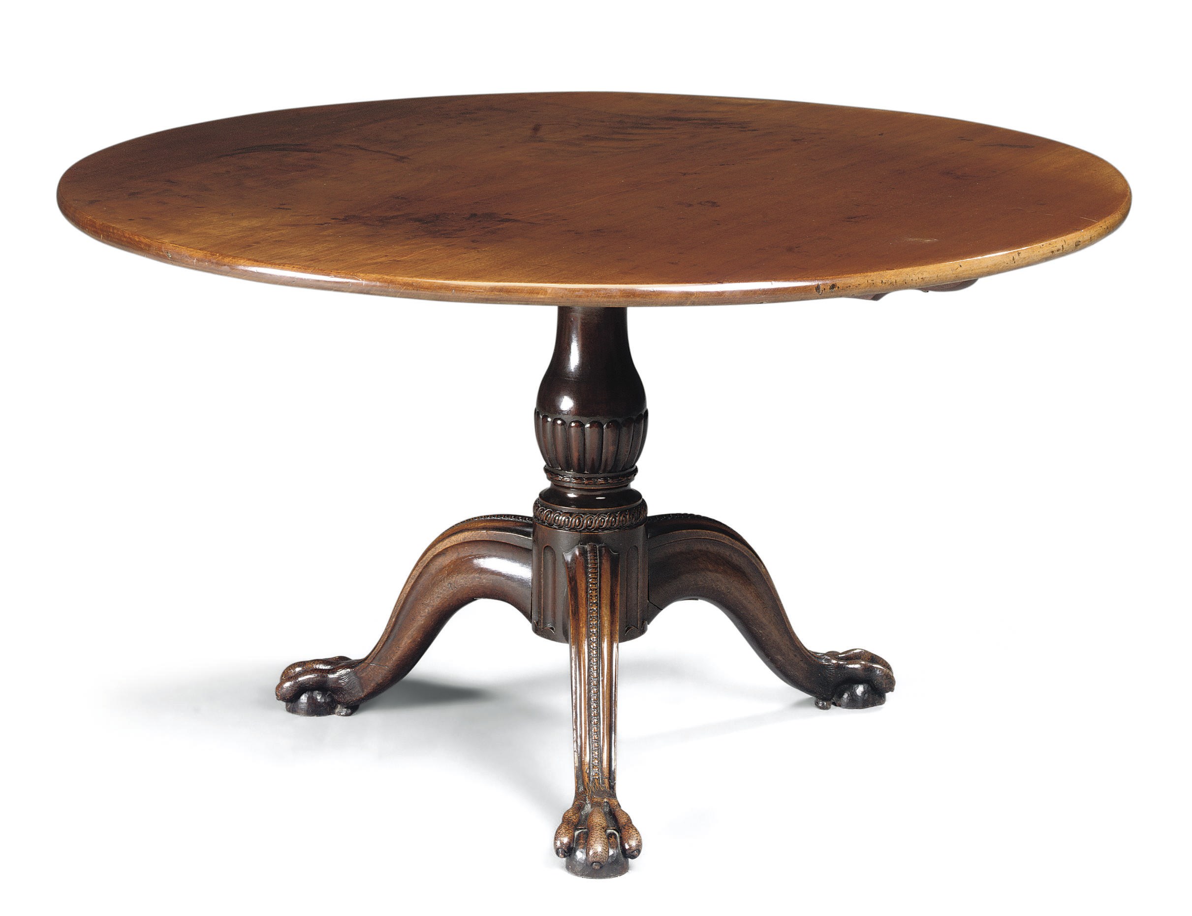 A GEORGE III MAHOGANY TRIPOD TABLE