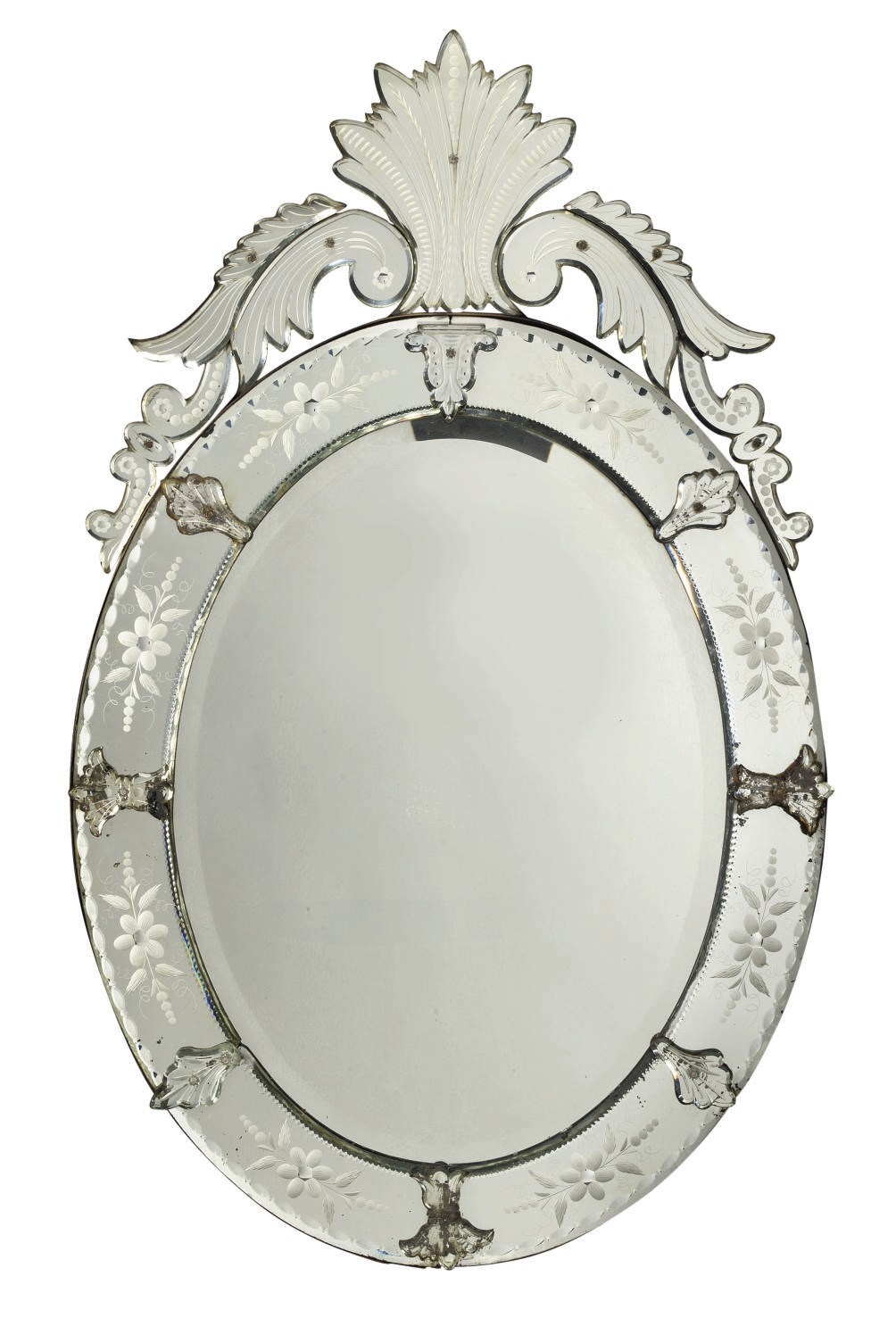 A VENETIAN OVAL MIRROR