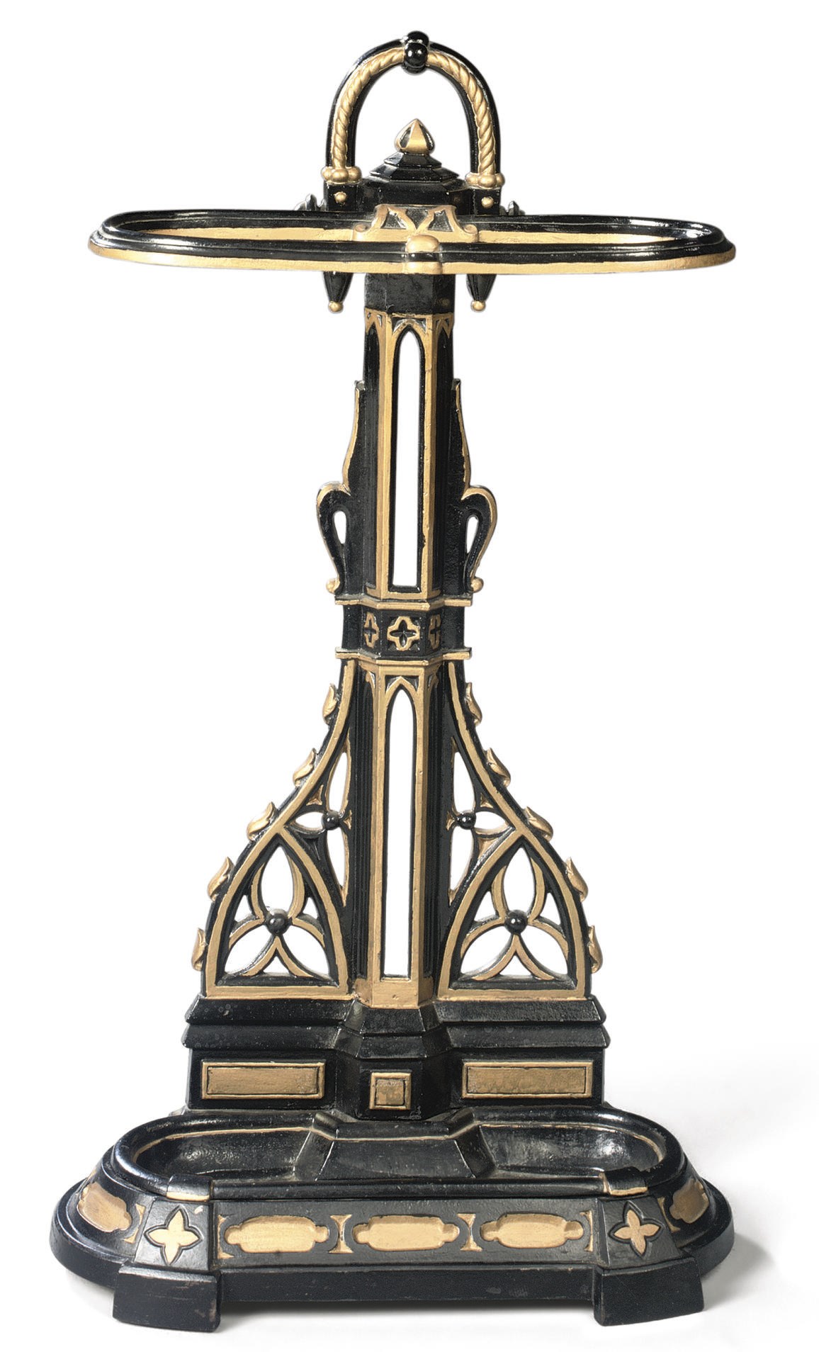A MID-VICTORIAN CAST IRON STICK STAND