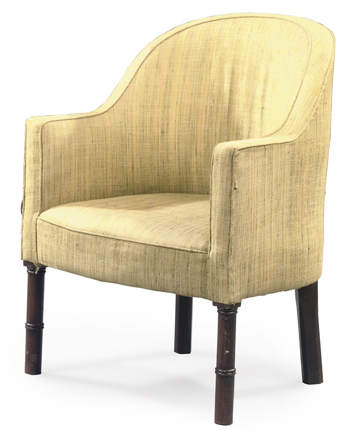A LATE REGENCY MAHOGANY TUB BERGERE