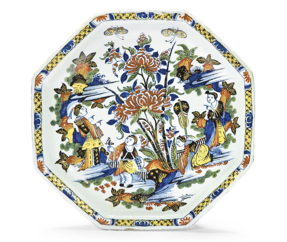 ASSIETTE EN FAIENCE DE ROUEN DU XVIIIEME SIECLE
