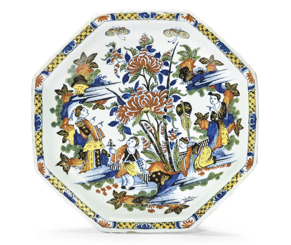 COMPOTIER EN FAIENCE DE ROUEN DU XVIIIEME SIECLE