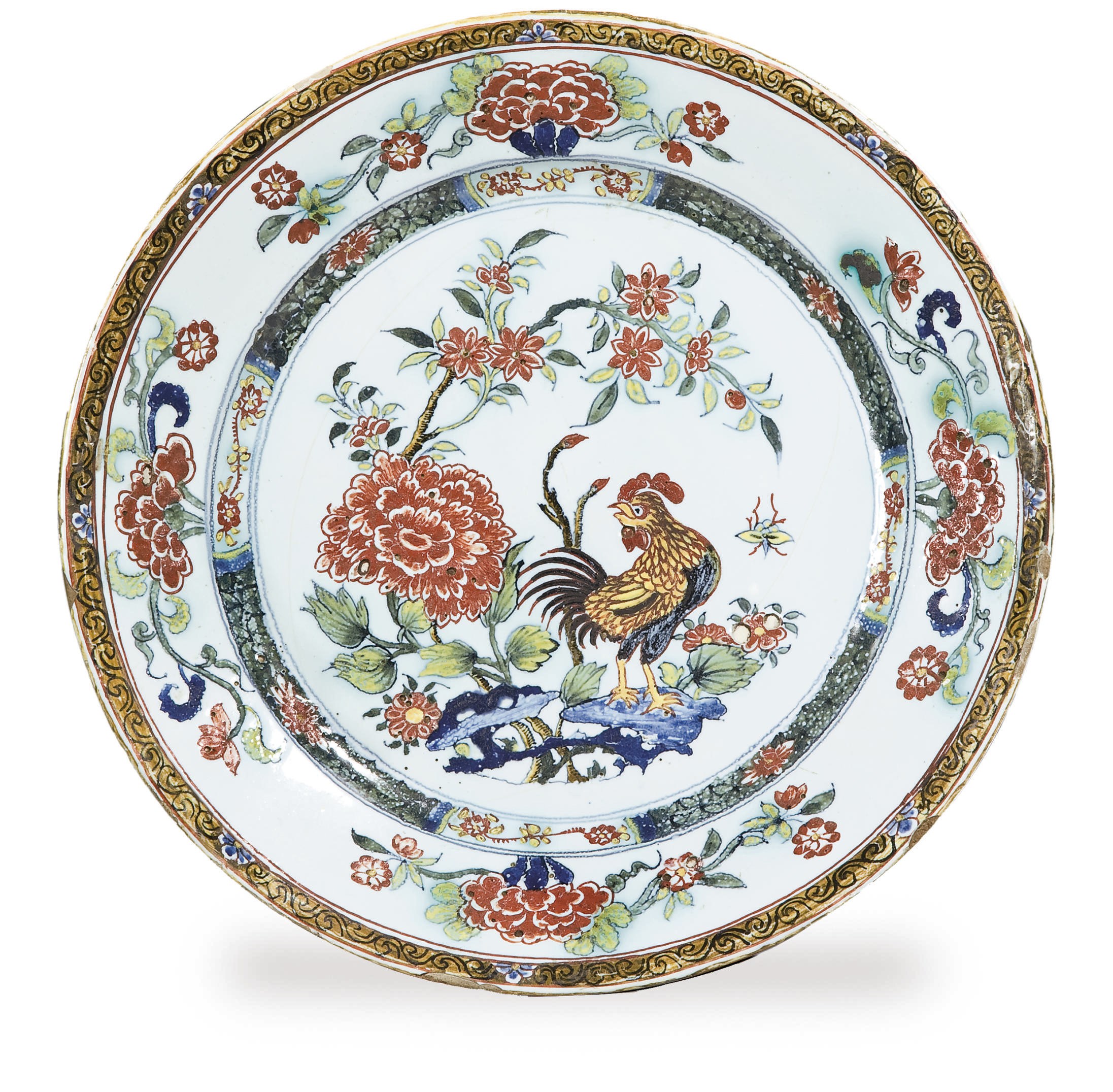 ASSIETTE EN FAIENCE DE ROUEN DU XVIIIEME SIECLE
