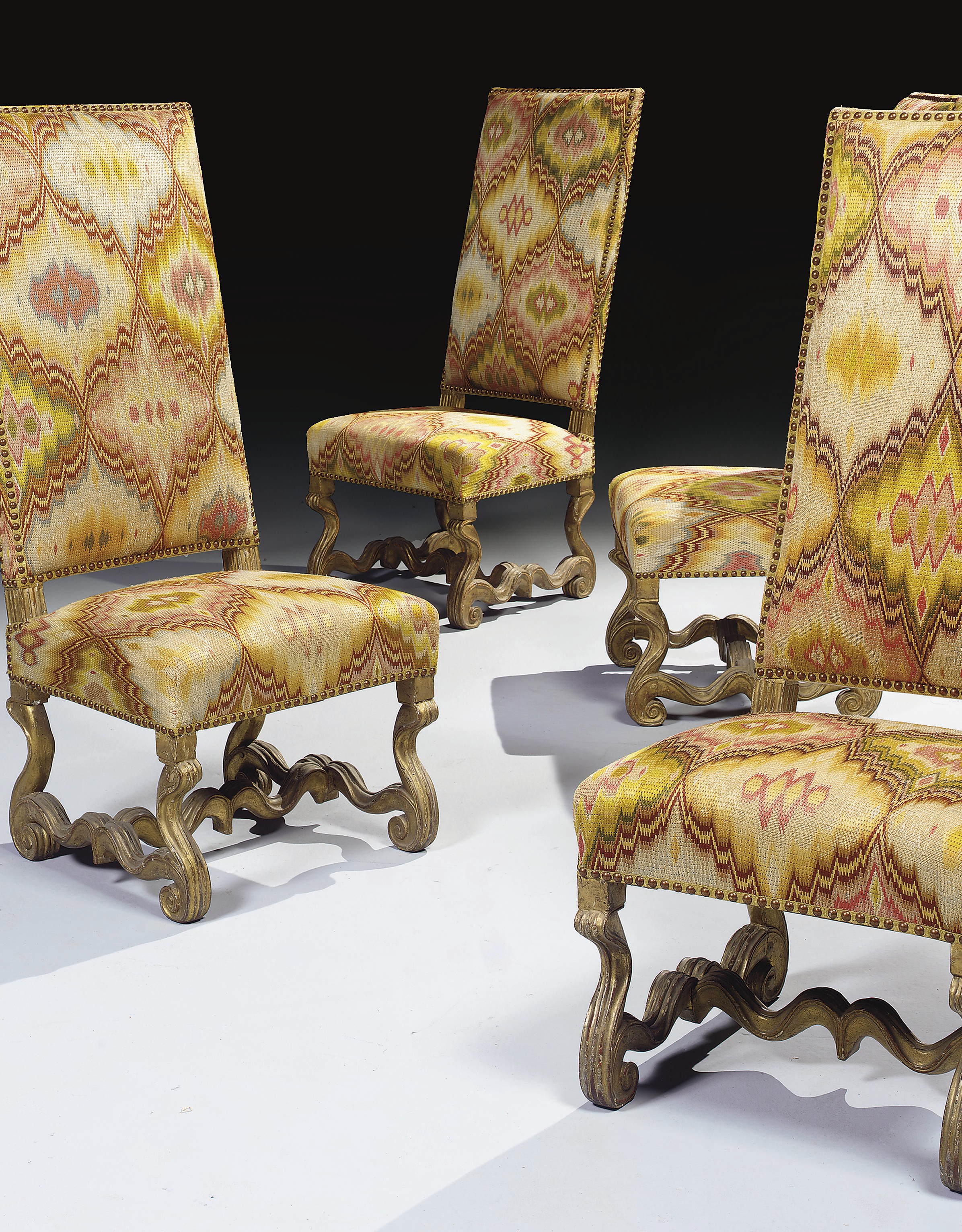 SUITE DE QUATRE CHAISES D'EPOQUE LOUIS XIV