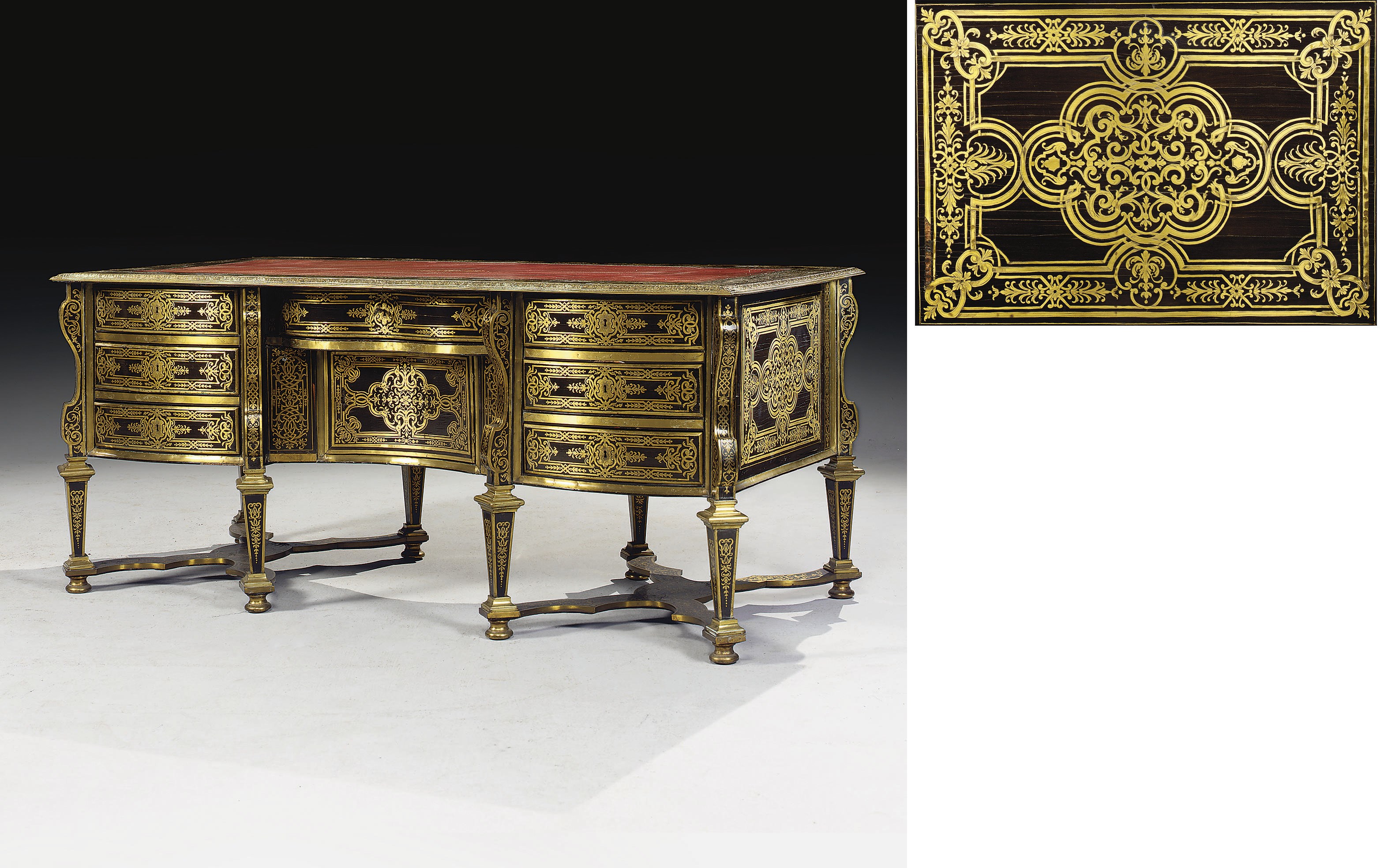 BUREAU MAZARIN D'EPOQUE LOUIS XIV