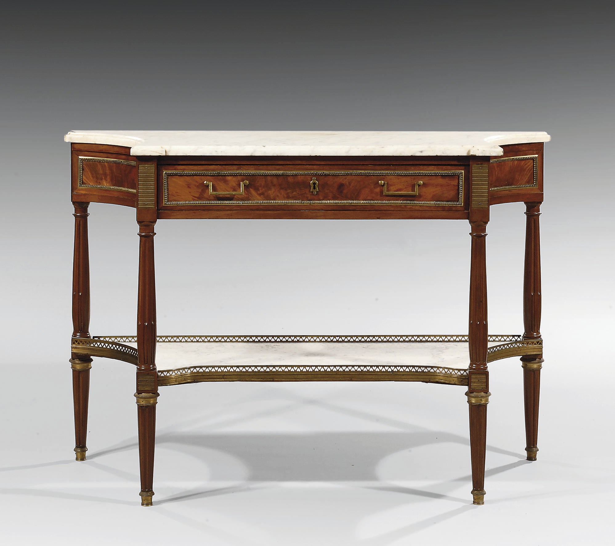 CONSOLE DESSERTE D'EPOQUE LOUIS XVI
