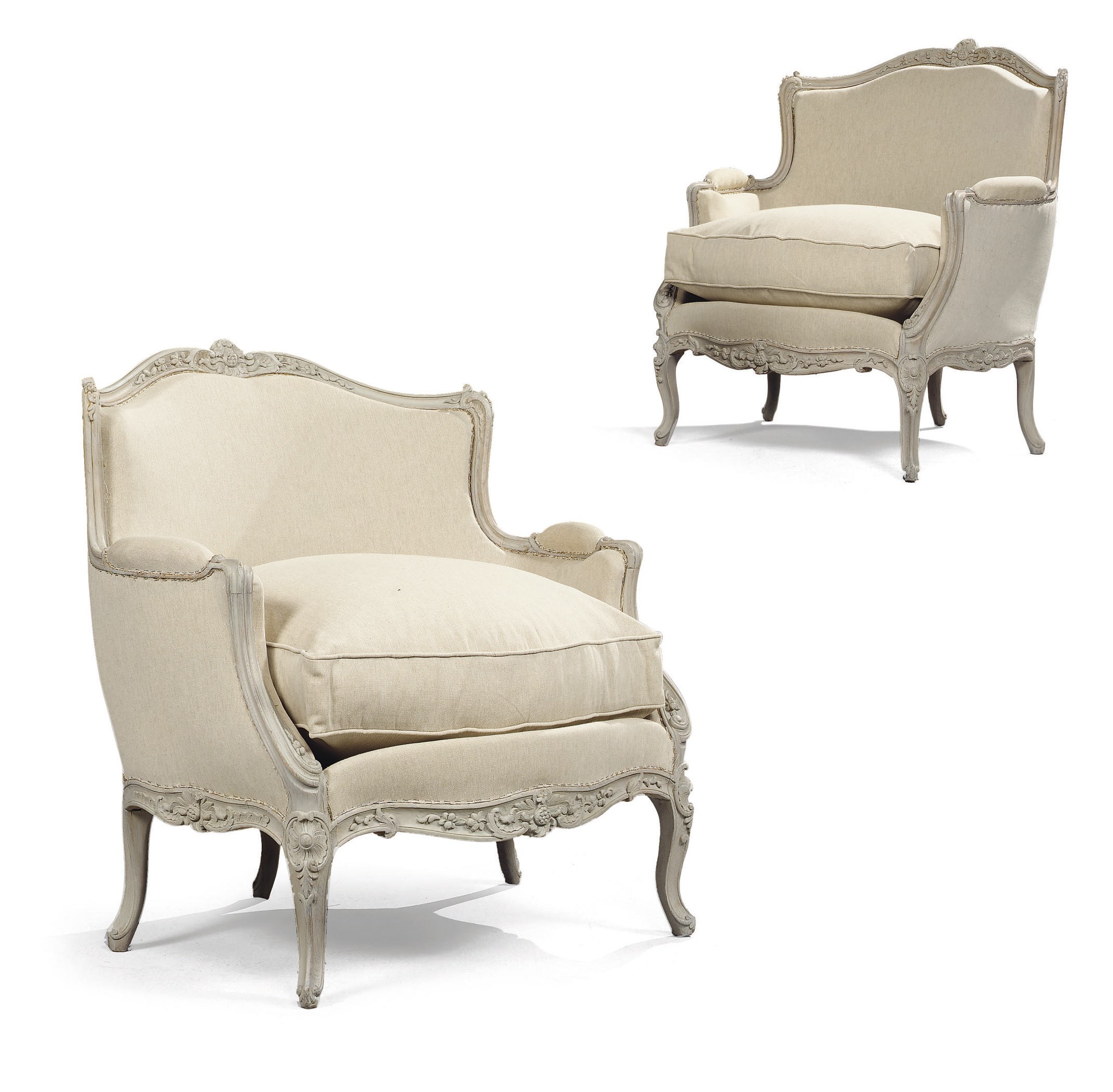 PAIRE DE MARQUISES DE STYLE LOUIS XV