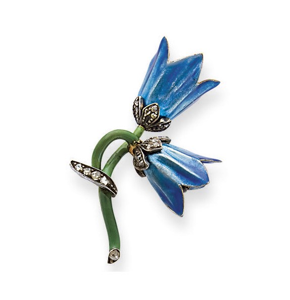 BROCHE EMAIL ET DIAMANTS